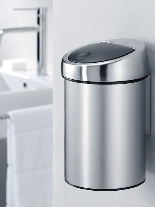 Brabantia Inox Καλαθάκι Μπάνιου 3lt Μαύρο