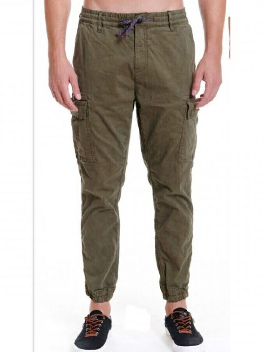 Trousers Cargo Elastic in Regular Fit Khaki