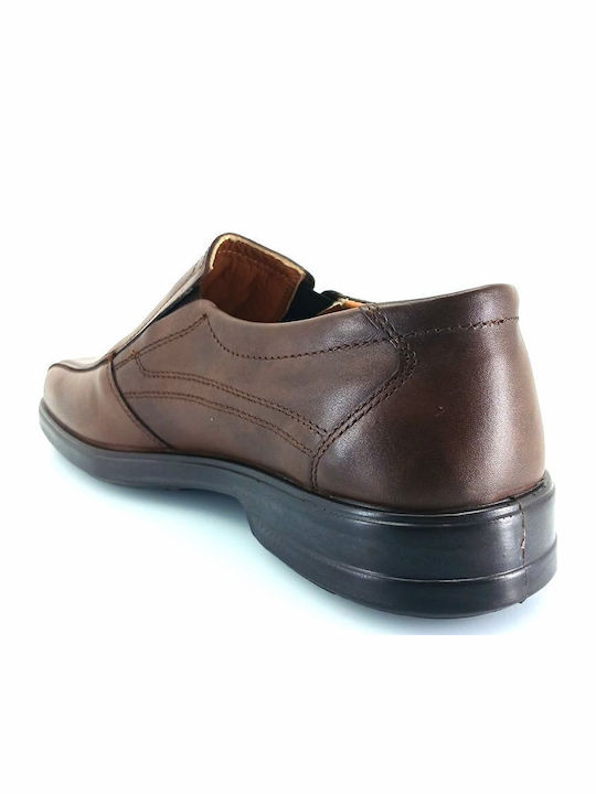 Δερμάτινα Ανδρικά Loafers σε Καφέ Χρώμα