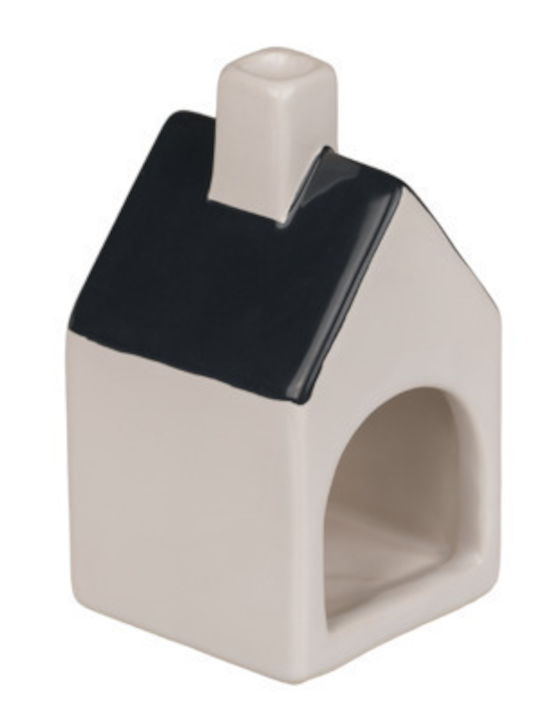 Out of the Blue Candle Holder suitable for Tealights Ceramic in Black Color 5x5x9cm 1pcs
