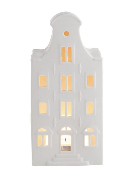 Butlers Amsterdam Кандилник за Ресо Керамика в Бял Цвят 8x5x18.5бр 1бр