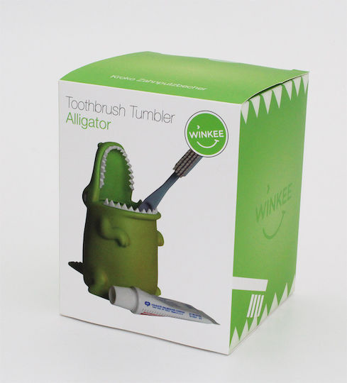 Winkee Alligator Βάση Στήριξης Οδοντόβουρτσας Πλαστική Πράσινη