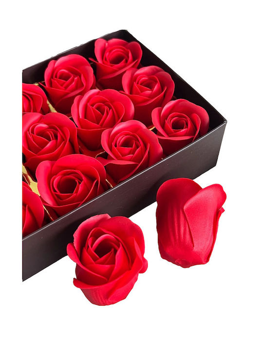 Strauß aus Künstlichen Blumen Rose Rot in Box 1Stück