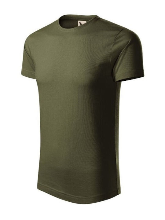 Malfini Ανδρικό Διαφημιστικό T-shirt Κοντομάνικο σε Καφέ Χρώμα