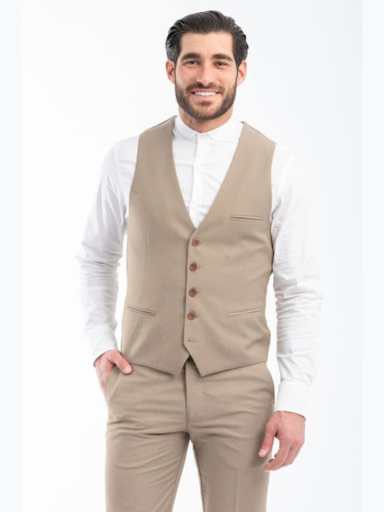 Vittorio Artist Men's Vest Beige