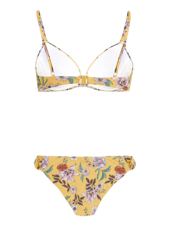 Protest Bikini Set Triangle Top & Slip Bottom Yellow