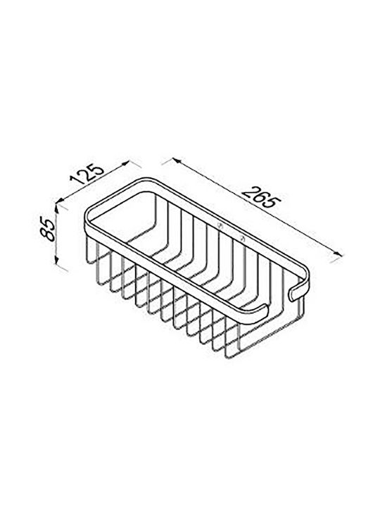 Geesa Wandmontiert Schwamm-Halter Metallisch Silber