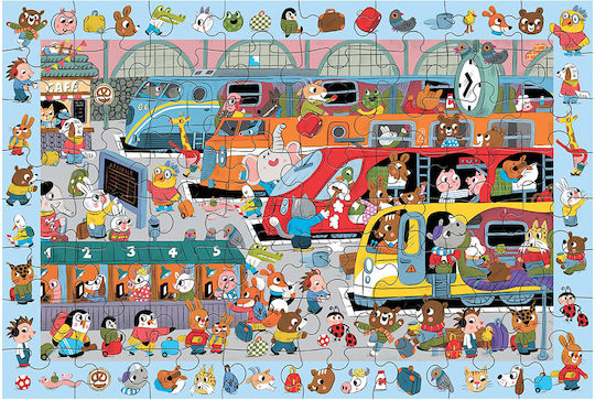 Παιδικό Puzzle All Aboard! Train Station 64pcs Mudpuppy