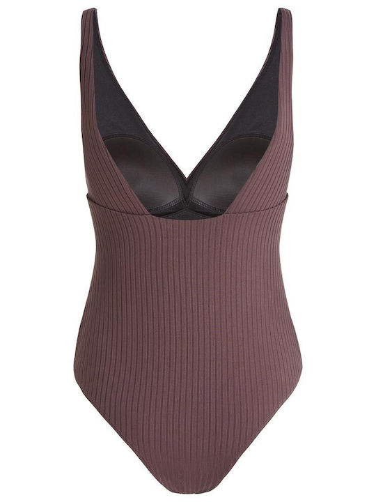 Protest One-Piece Swimsuit Brown