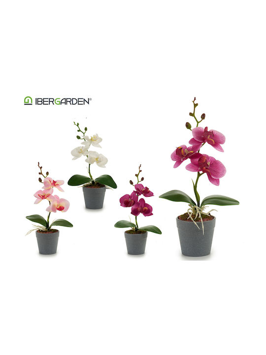 Изкуствено растение в саксийка Орхидея White 26см Ibergarden