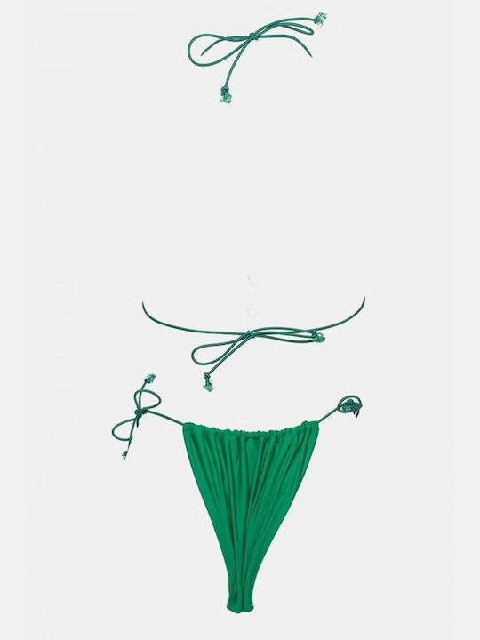 Set Bikini Triunghi Cu Burete Detașabil Verde
