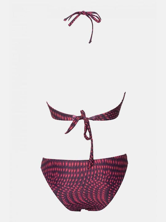 Set Bikini Set De Bikini Cu Burete Detașabil Fuchsia