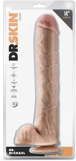 Dr. Skin Dr. Michael Ρεαλιστικό Dildo με Όρχεις και Βεντούζα Flesh 36cm