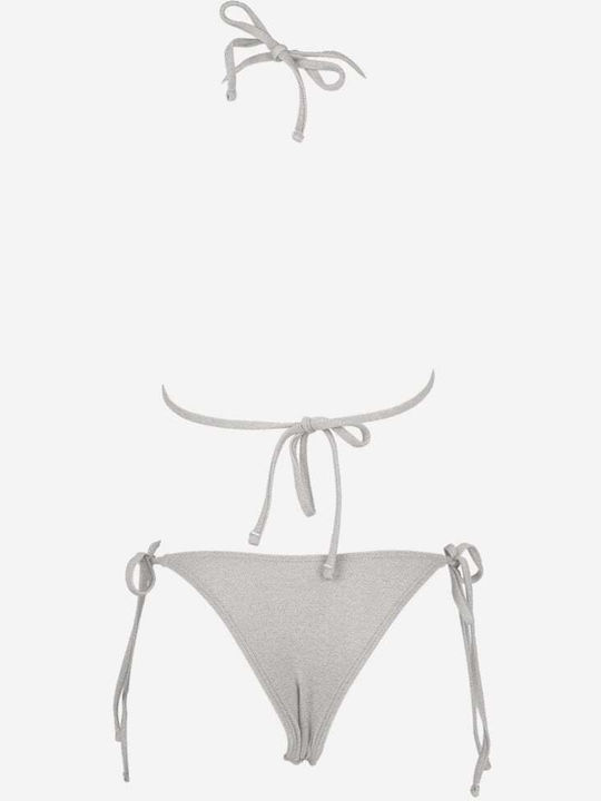 Set Bikini 3 Stücke Dreieck Silber