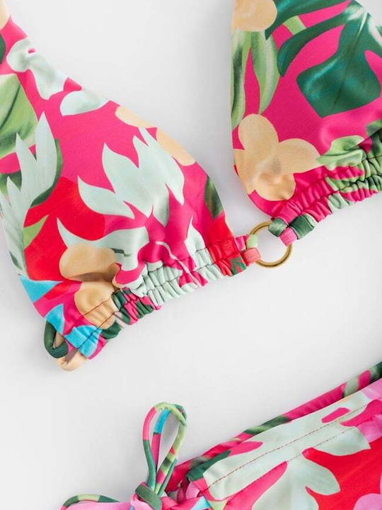 Set Bikini 3 Bucăți Triunghi Portocaliu
