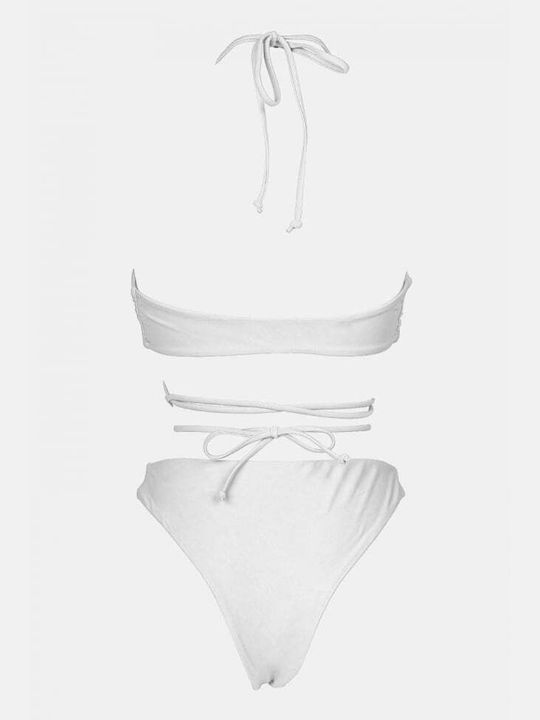 Set Bikini 3 Pieces with Removable Padding Brazil White