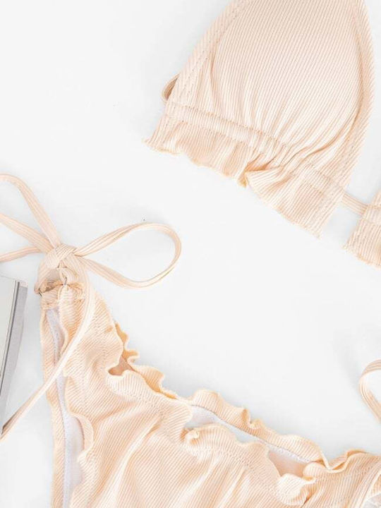Bikini-Set Dreieck mit Abnehmbare Verstärkung & Brasilien Beiges