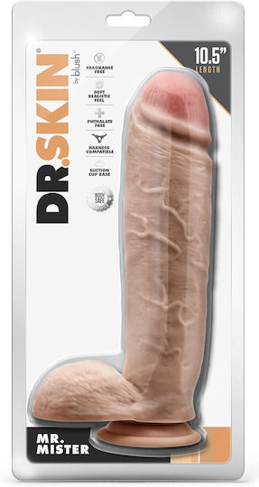Dr. Skin Mr. Mister Ρεαλιστικό Dildo με Όρχεις και Βεντούζα Flesh 27cm