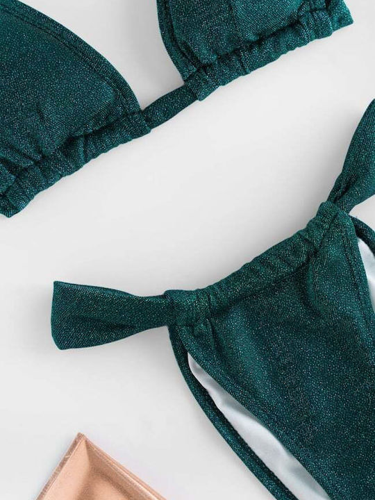 Set Bikini Triangle and Brazil High Waist Green