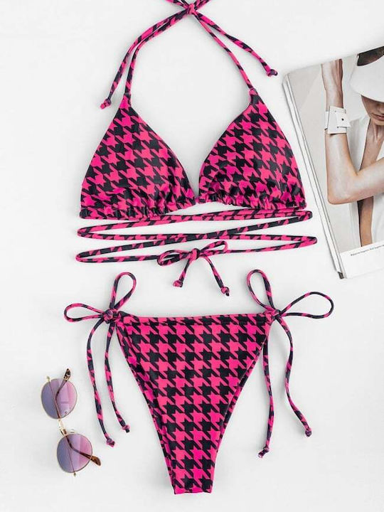 Set Bikini Dreieck mit Abnehmbarer Verstärkung & Brasilien Fuchsie