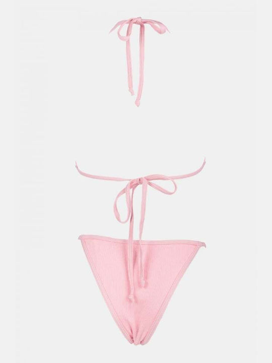 Set Bikini 3 Τεμαχίων Τριγωνάκι Ροζ
