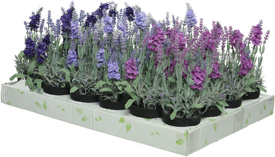 Künstliche Pflanze im Töpfchen Lavendel Schwarz 12cm Interni Oggi