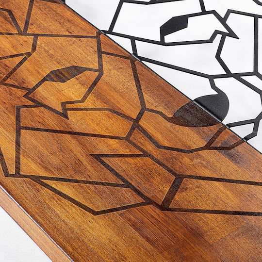 Wallity 3D Gemischte Kunst Schwarzes aus Holz 45,5x45,5cm