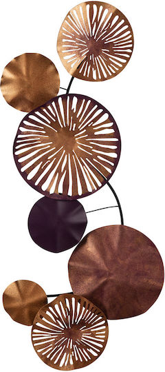 Wanddekoration Geometrisches Element Astrid Braun aus Metall 79x35cm