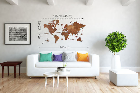 Handgefertigte Wanddekoration aus Holz 115x65cm