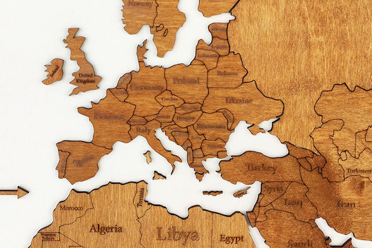 Handgefertigte Wanddekoration aus Holz 115x65cm