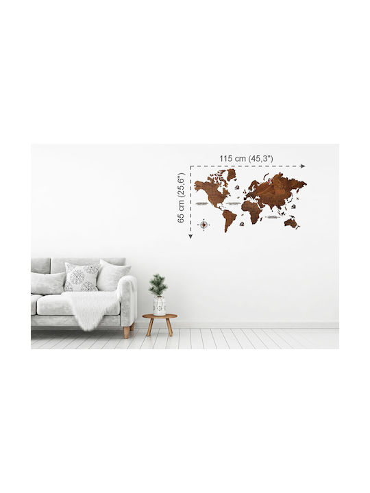 Canvastic Handmade Wall Decor Made of Wood 115x65cm