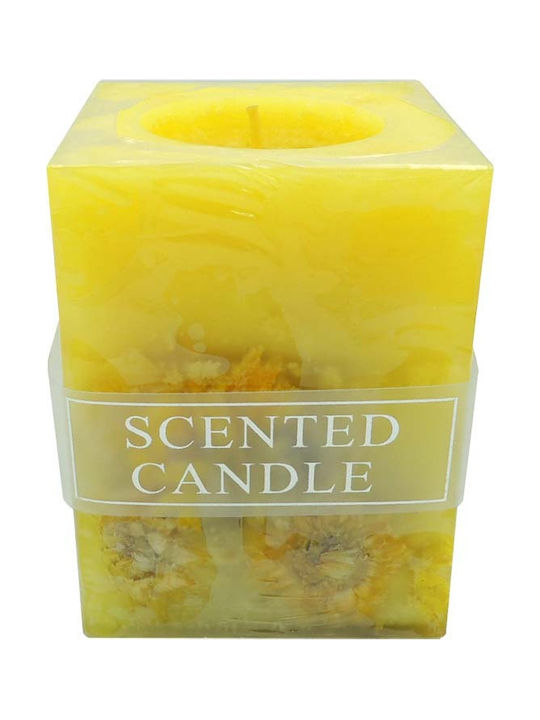 Gala Scented Candle Yellow 7.5x10cm 1pcs