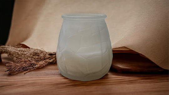 Gala Lumânare Decorativă Borcan Alb 8x9cm