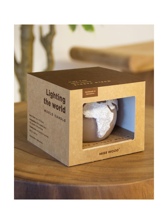 Miss Wood Aromatic Candle Ball with Amber & Incense Scent 250g