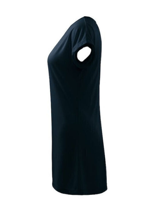 Summer Mini Athletic T-Shirt Short Sleeve Dress Navy Blue