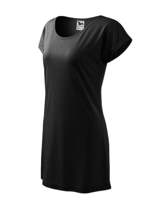 Malfini Summer Mini T-Shirt Dress Black