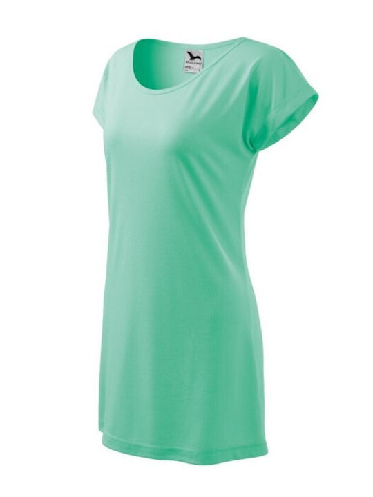Malfini Καλοκαιρινό Mini T-shirt Φόρεμα Πράσινο