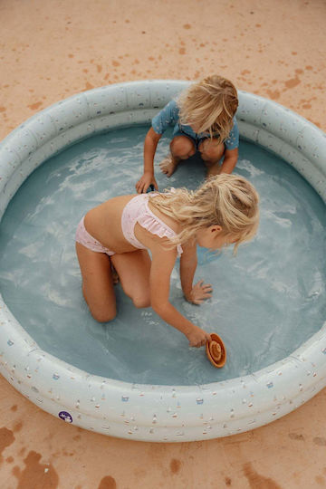 Little Dutch Sailors Bay Children's Round Inflatable PVC Swimming Pool Gray