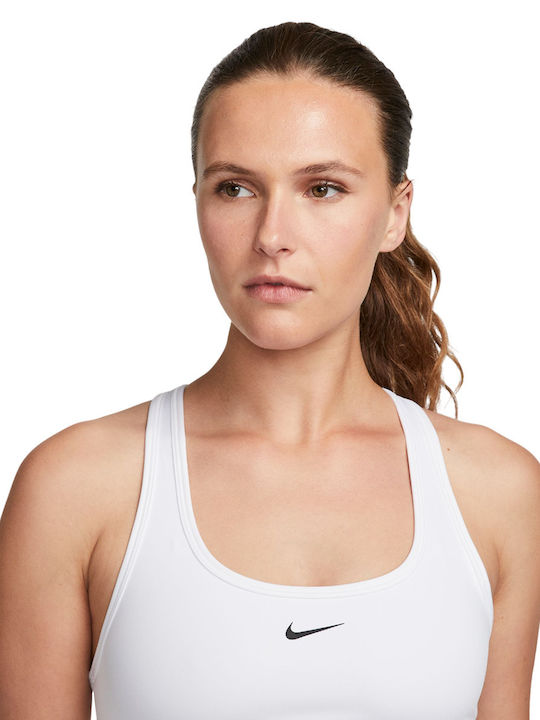 Dri-Fit Swoosh Γυναικείο Αθλητικό Μπουστάκι Λευκό