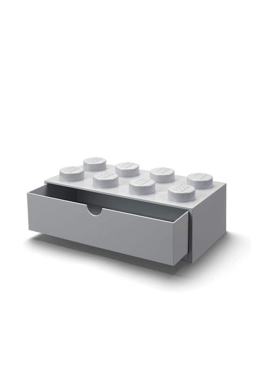 Room Copenhagen Παιδικό Καλάθι Αποθήκευσης από Πλαστικό Stackable Lego 4 Γκρι