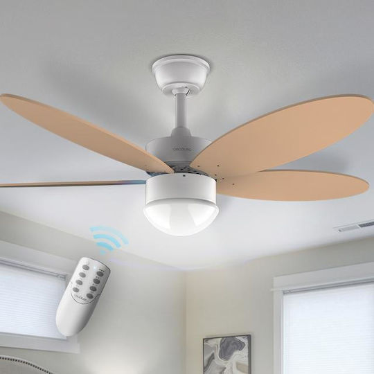 Cecotec EnergySilence Aero 4260 Deckenventilator 106cm mit Leuchte Orange / Weiß