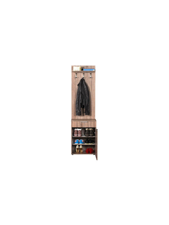 Mobilier de Intrare cu Cuier & Dulap pentru Pantofi Latte 52x36x187buc