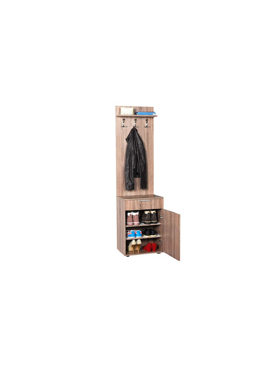 Mobilier de Intrare cu Cuier & Dulap pentru Pantofi Latte 52x36x187buc