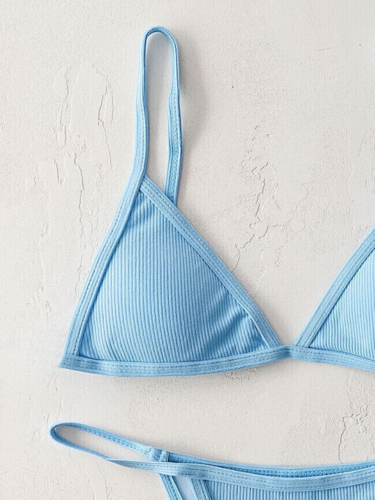 Gigi Bikini Set Triangle & Brazil Light Blue