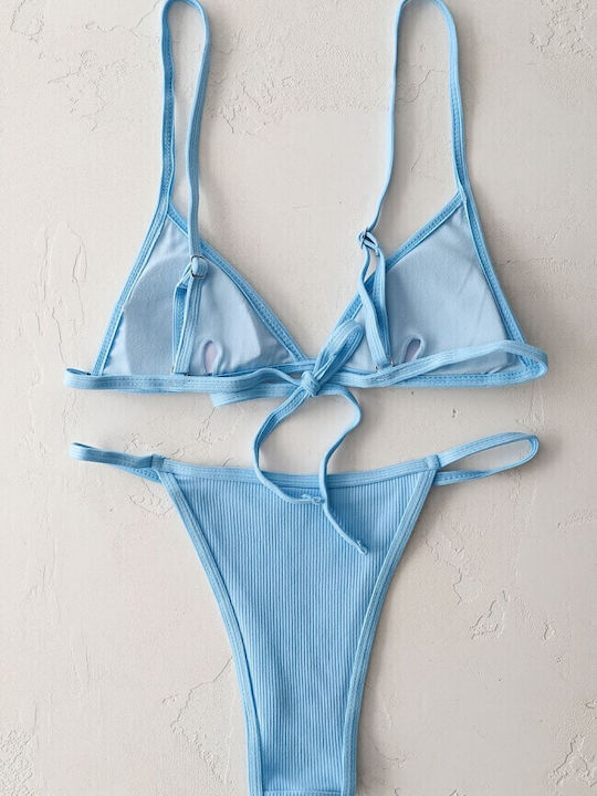 Gigi Bikini Set Triangle & Brazil Light Blue