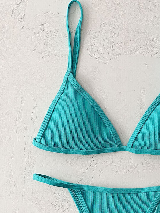 Gigi Bikini Set Triangle & Brazil Turquoise