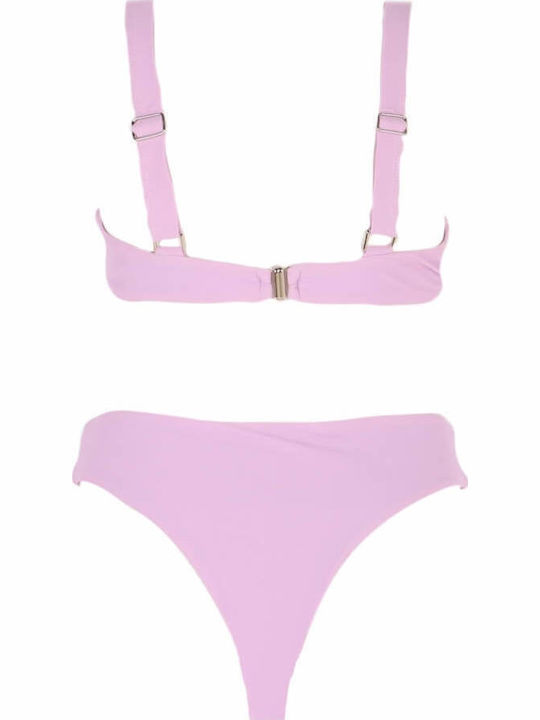 Gigi Set Bikini Brazil Ψηλόμεσο Λιλά