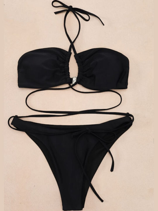 Gigi Set Bikini Τριγωνάκι & Brazil Μαύρο