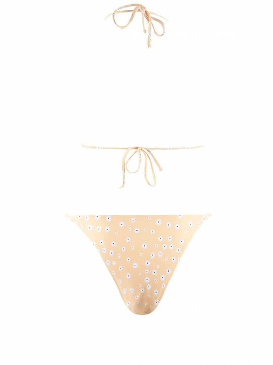 Luigi Padded Bikini Set Triangle Top & Brazil Bottom Yellow