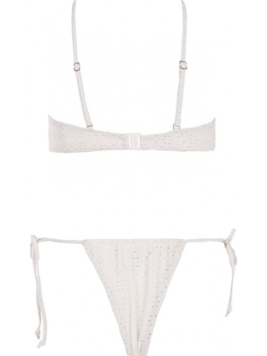 Gigi Bikini Set Triangle & Brazil White